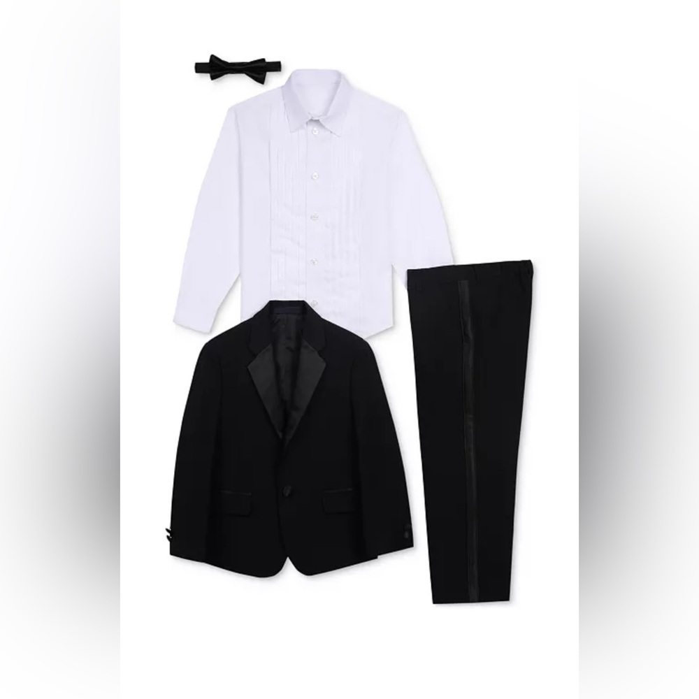 Nautica Black Tuxedo Set with White Shirt Boys 4T
